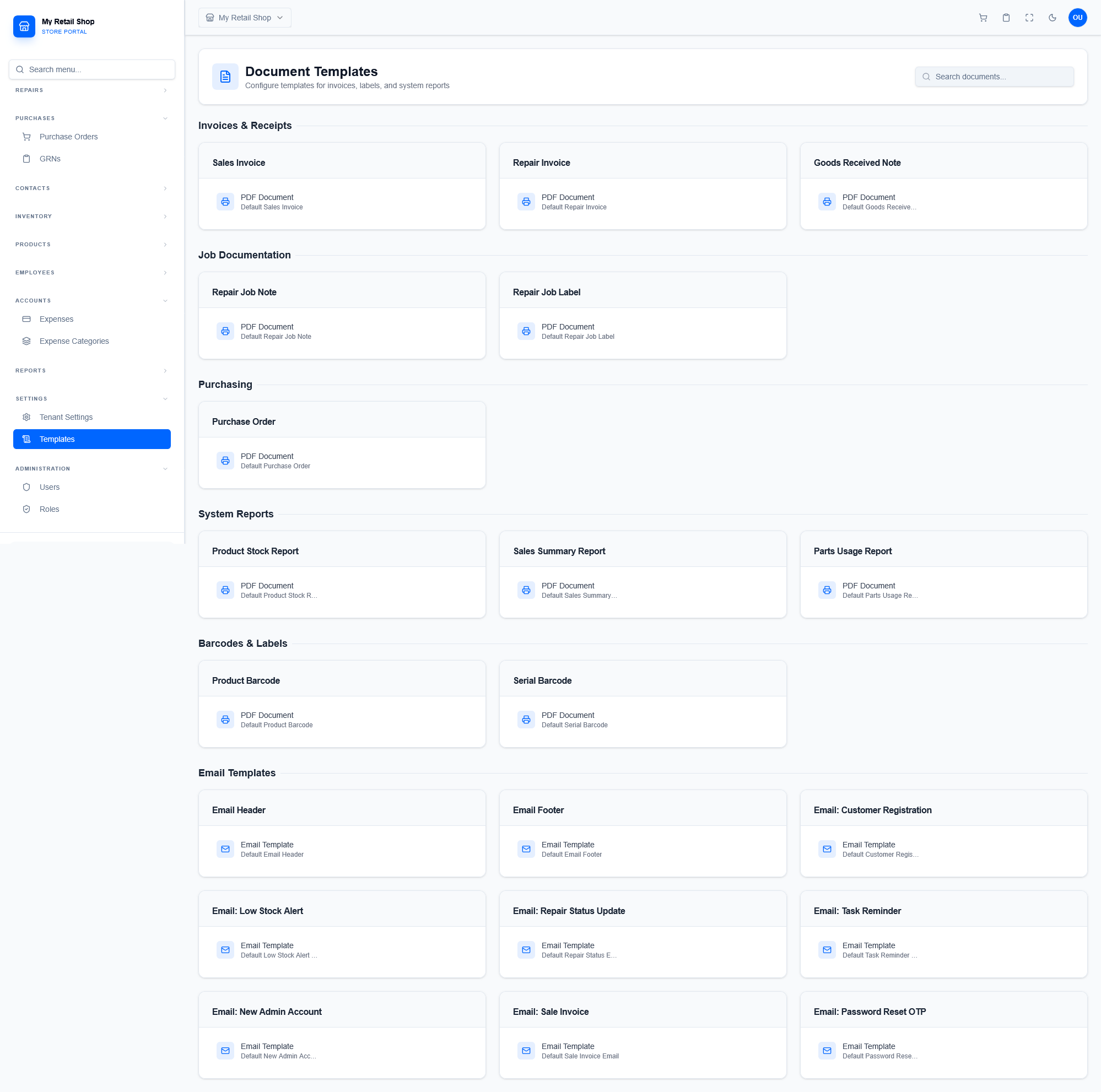 Document Templates Hub